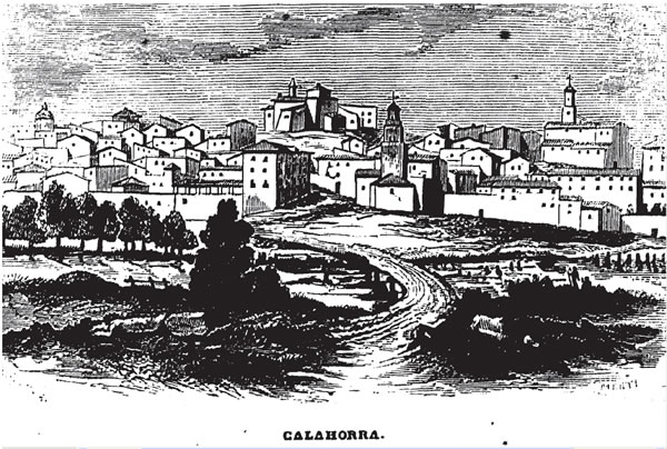 Vista general de Calahorra - S. XIX