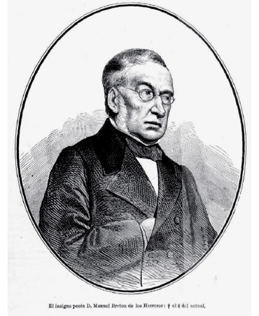 Manuel Bretn de los Herreros.
Dramaturgo decimonnico. De Quel