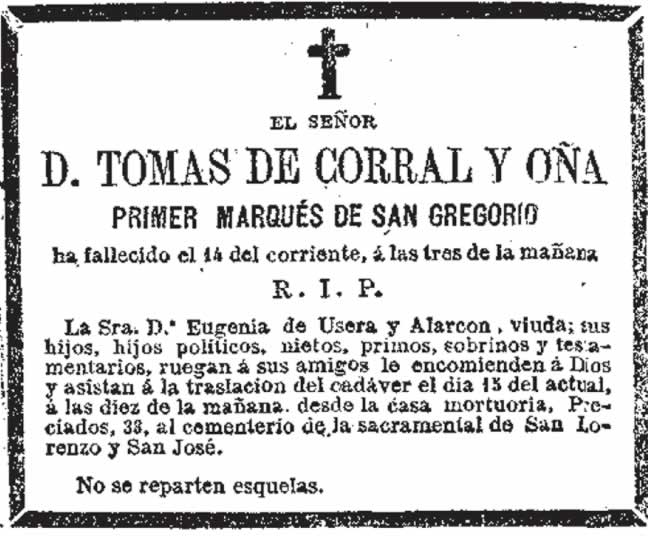 Tomás del Corral Oña - Correspondencia