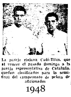 Información prensa 1948: Cañí  y Titín