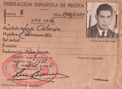 Carnet de Edmundo Loza Alonso