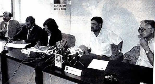 Firma del convenio. Autores y patrocinadores