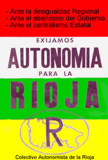 Pegatina del Colectivo Autonomista por La Rioja