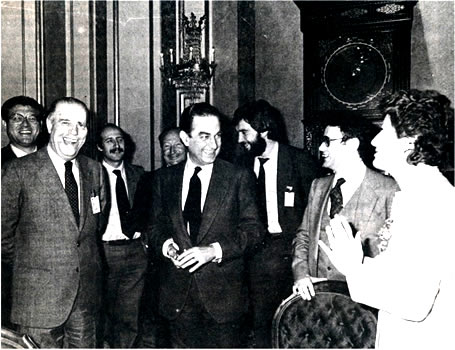 Parlamentarios riojanos en las Cortes con Landelino Lavilla