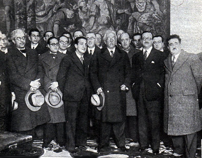 Saturnino Ulargui Moreno, con el Presidente
	  de la República - 1932